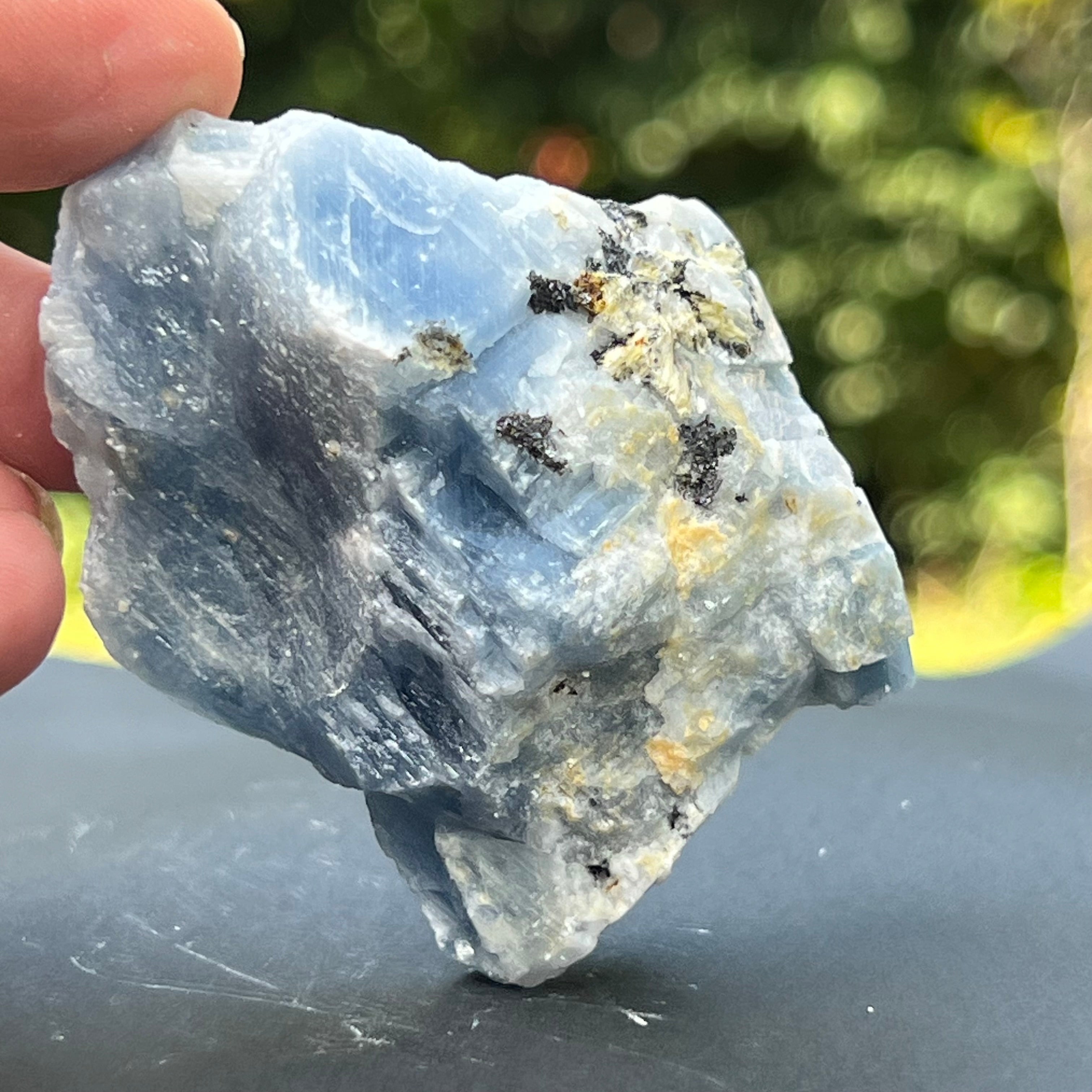 Calcit albastru piatra bruta din Namibia model 8