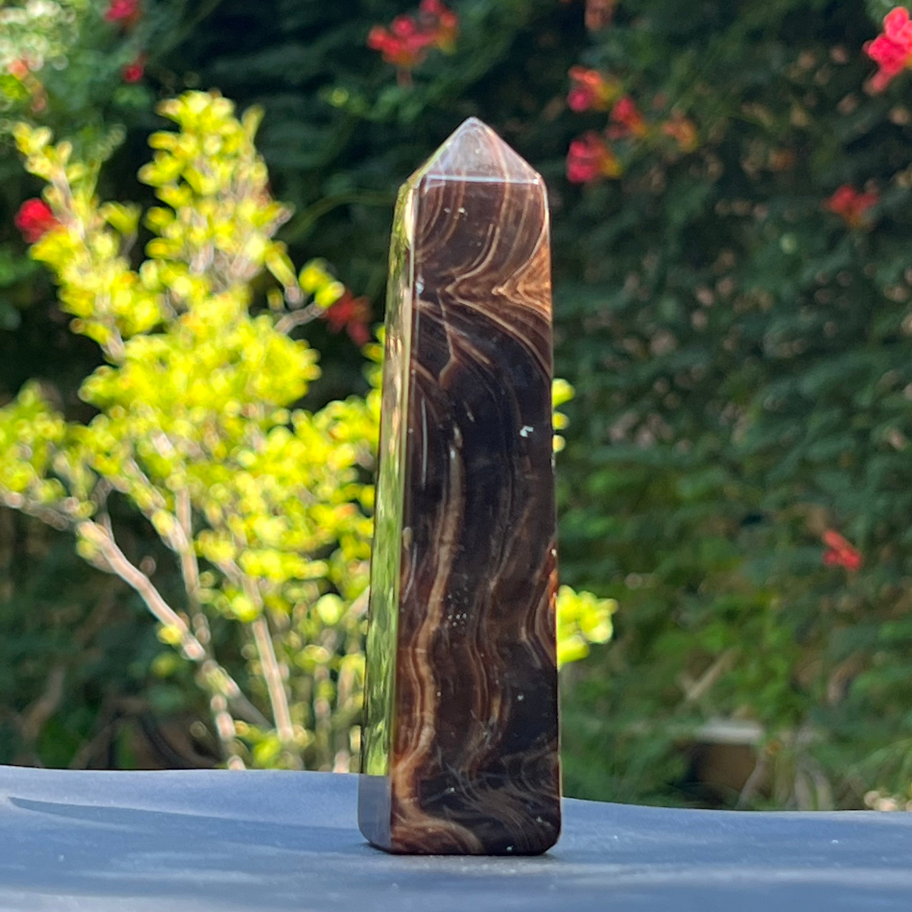 Calcit ciocolata turn/obelisc m3