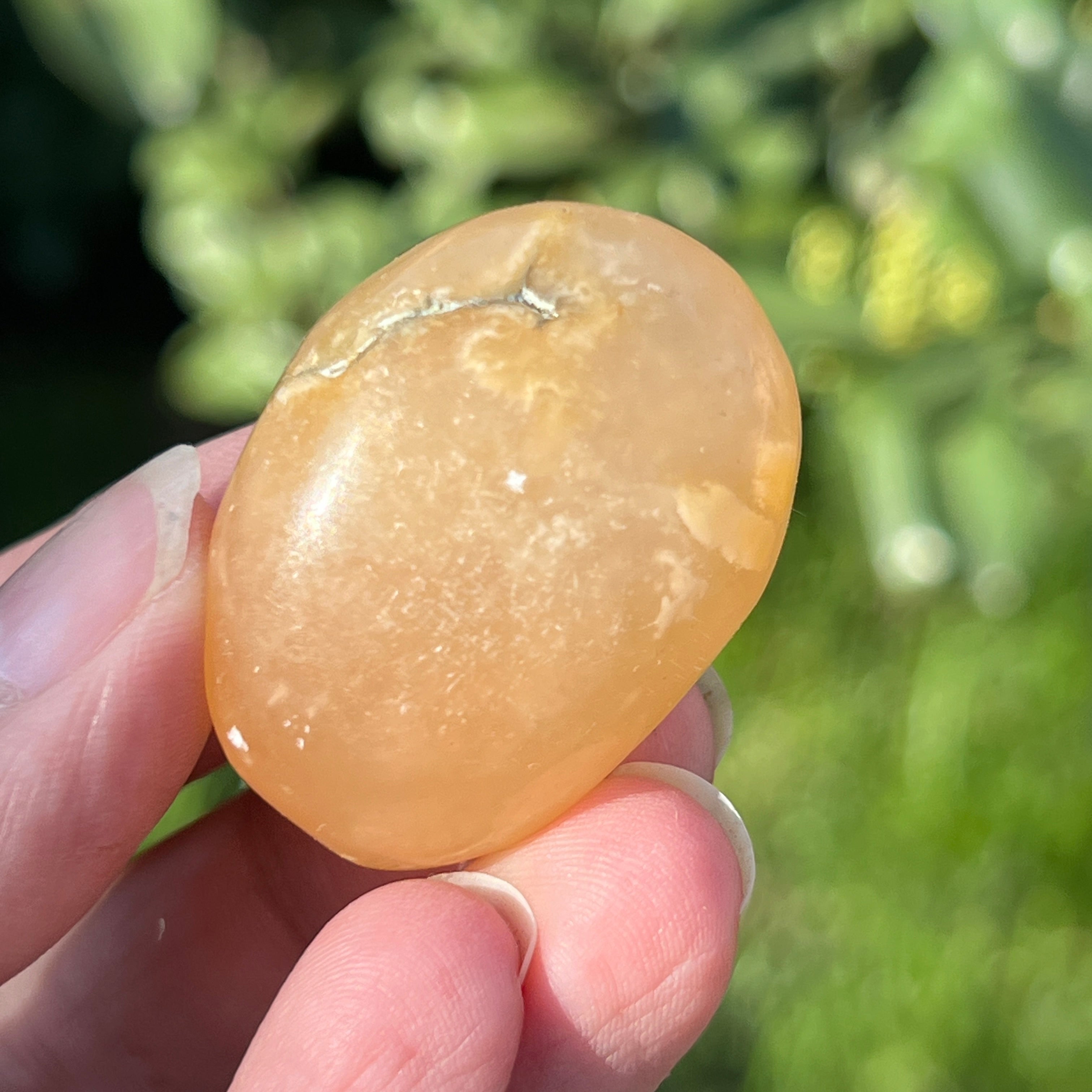 Calcit portocaliu palmstone model 1 (din Madagascar)