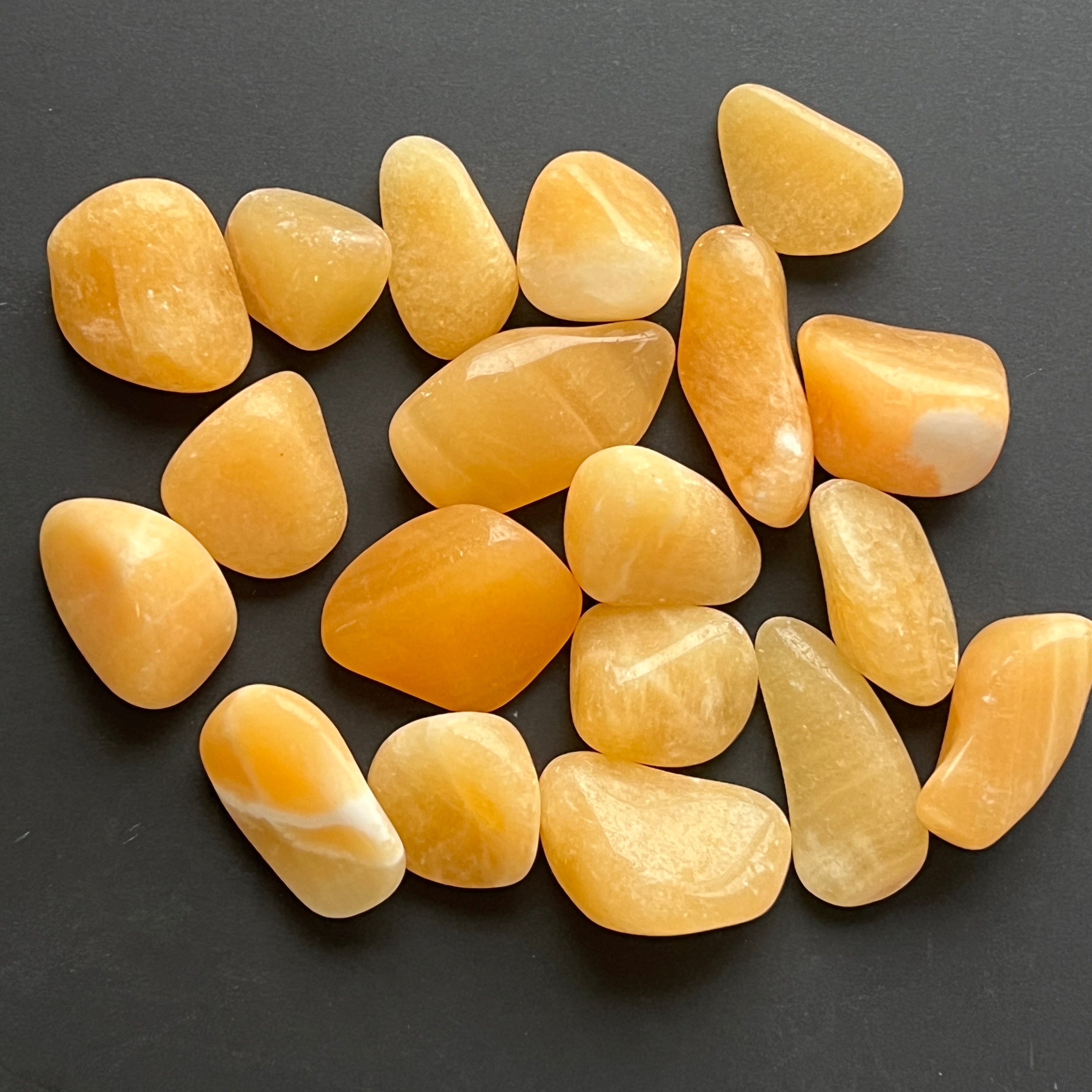 Calcit portocaliu piatra rulata mini