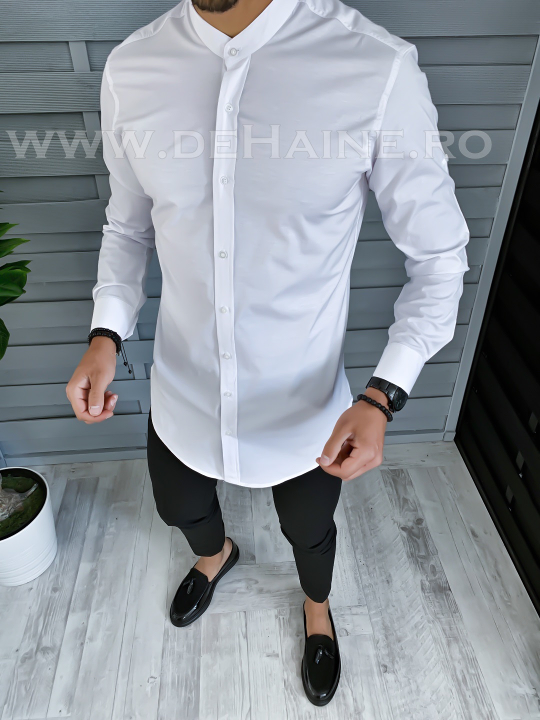 Camasa barbati alba slim fit B1341 P18-1.1