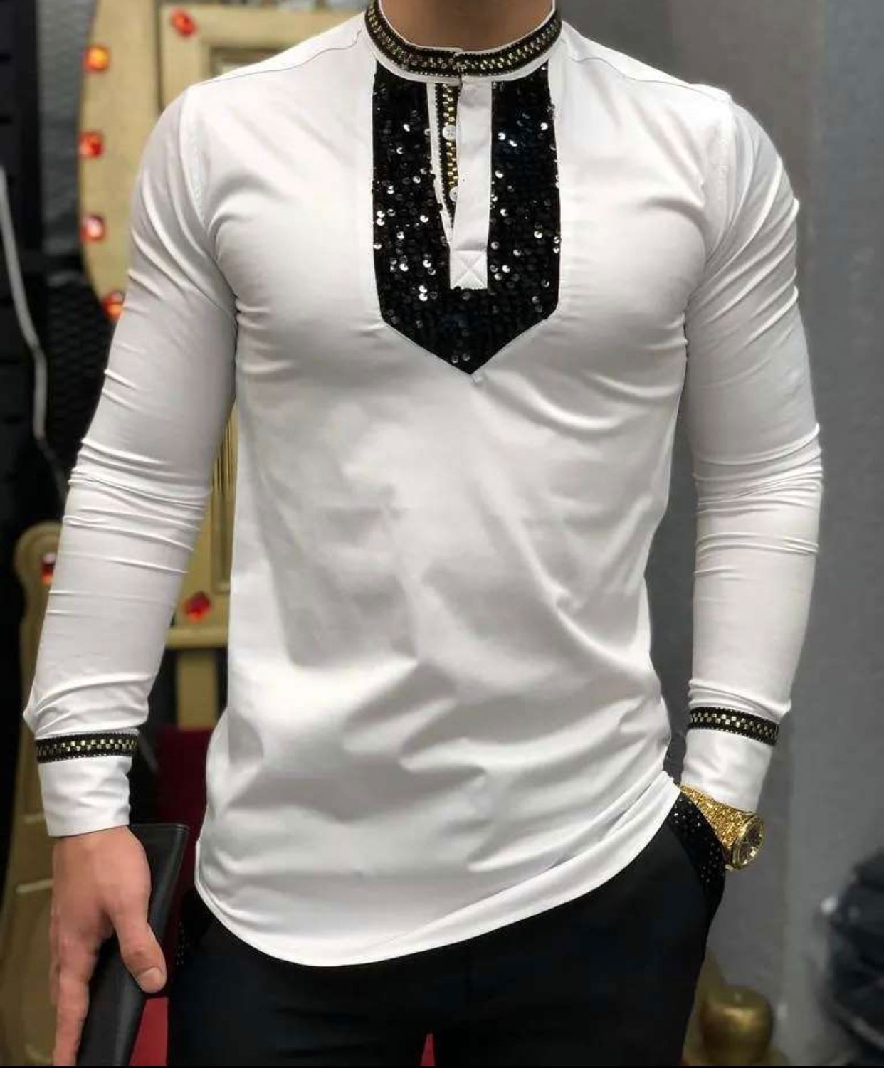 Camasa barbati alba slim fit pentru evenimente B6129 O3-4.2