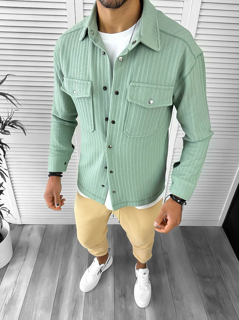 Camasa barbati casual vernil 12912 19-3.2