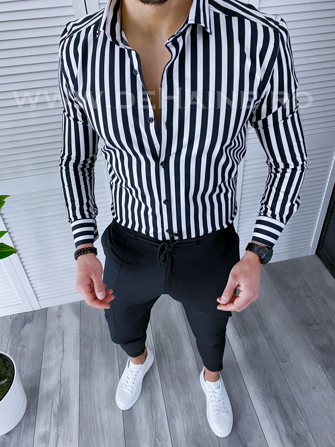 Camasa barbati cu dungi slim fit B3723 6-5
