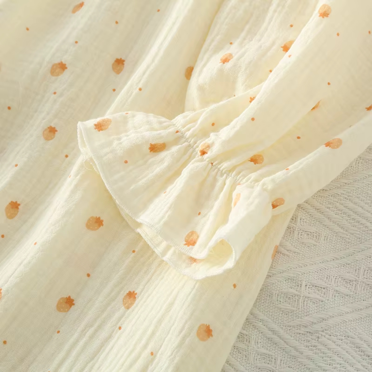Camasa de noapte "Elegance Night" din bumbac, PJ021, Crem - poza 3