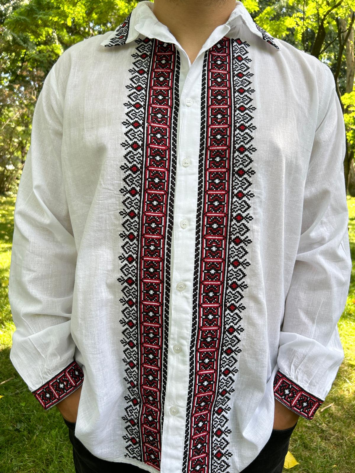 Cămașă tradițională bărbați TM1220 *motive geometrice* - XL