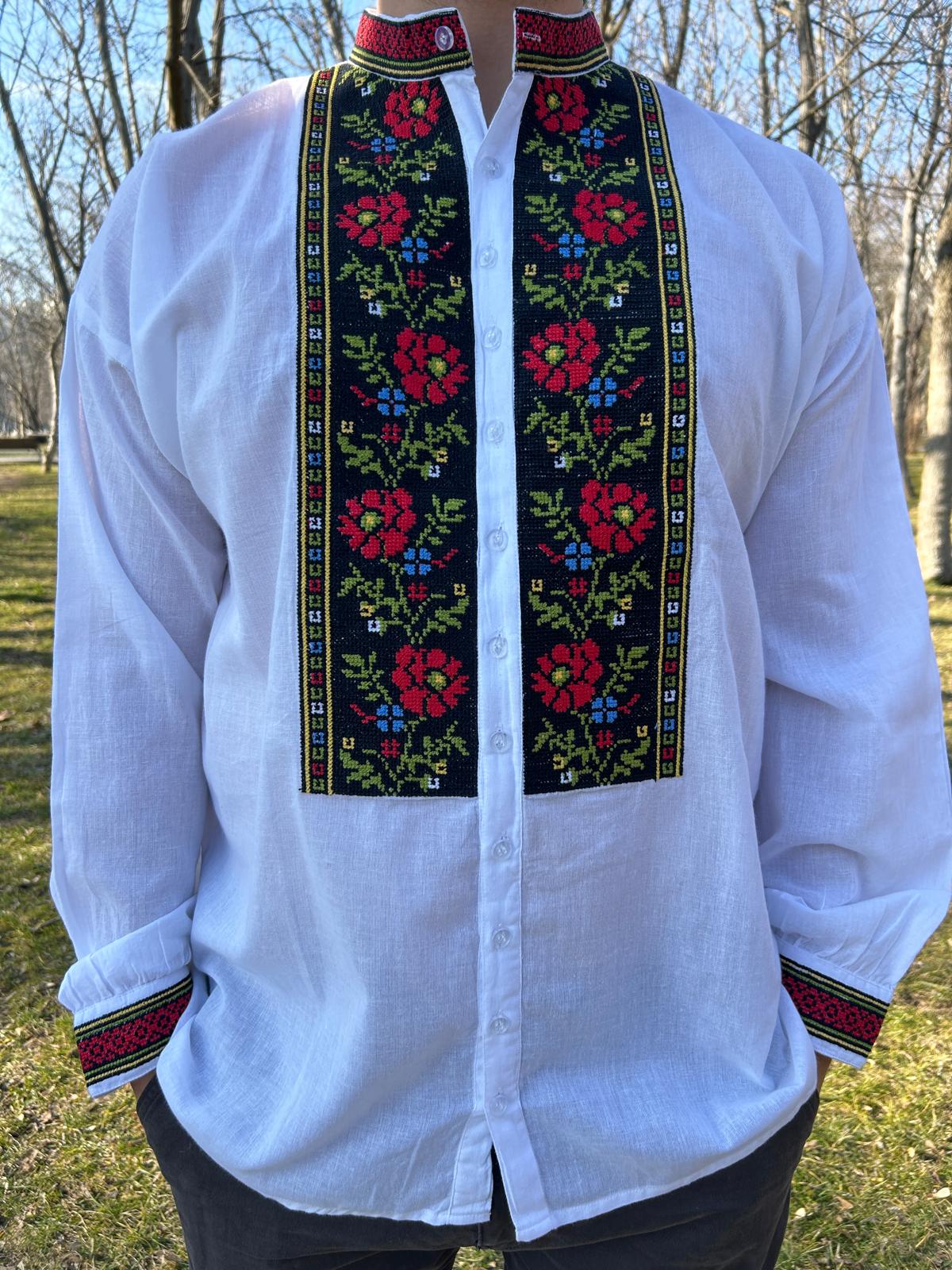 Cămașă tradițională bărbați TM1765 motive florale - L