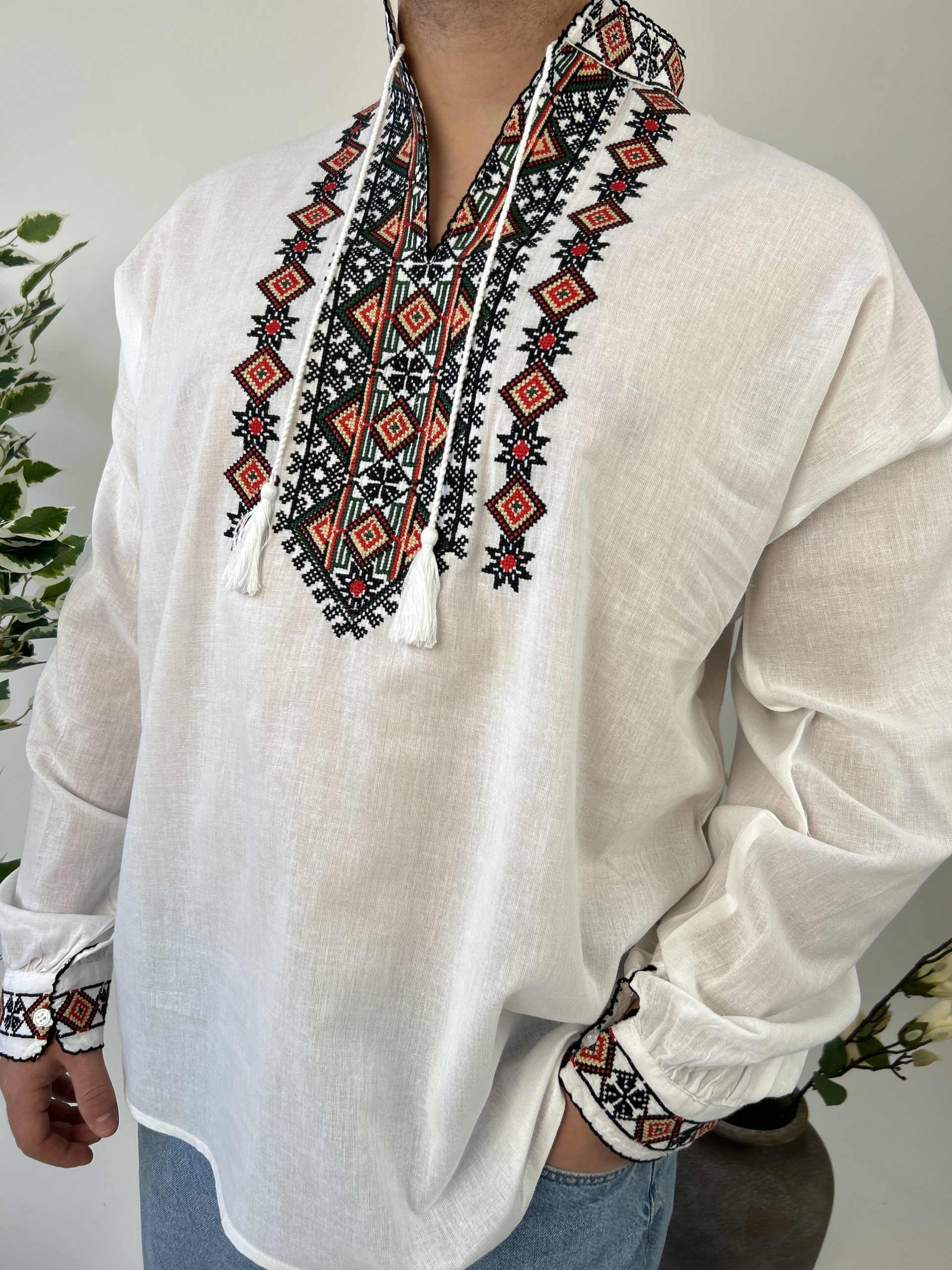 Cămașă tradițională bărbați TM1806 figuri geometrice - 3XL