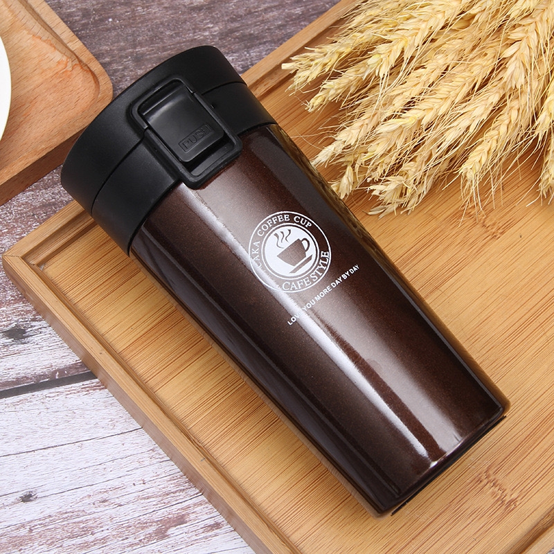 Cana Termos Premium din Inox cu Capac Flip 550 ml, TRM019, Coffee - poza 5