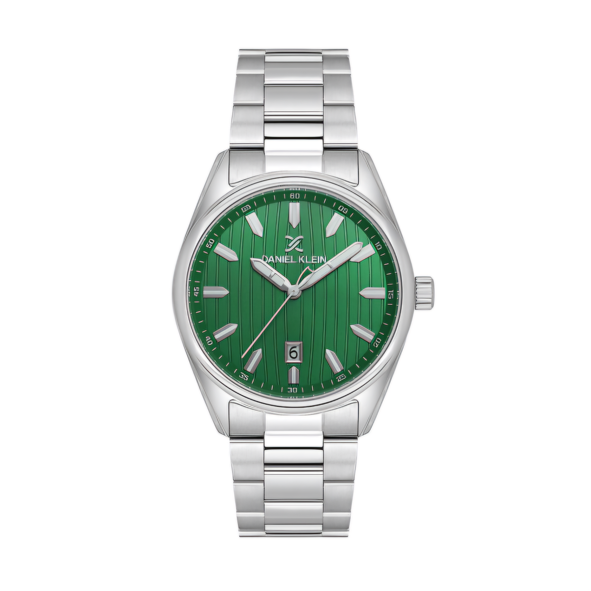Ceas Casual pentru Bărbați, Design Rotund și Brățară din Inox - Verde