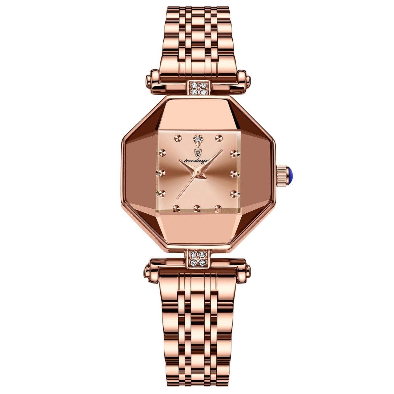 Ceas dama Poedagar CS1503, otel inoxidabil, rose gold, cadran rose gold - poza 1