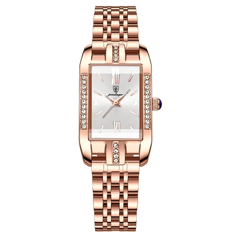 Ceas dama Poedagar CS1514, otel inoxidabil, rose gold, cadran alb - poza 1