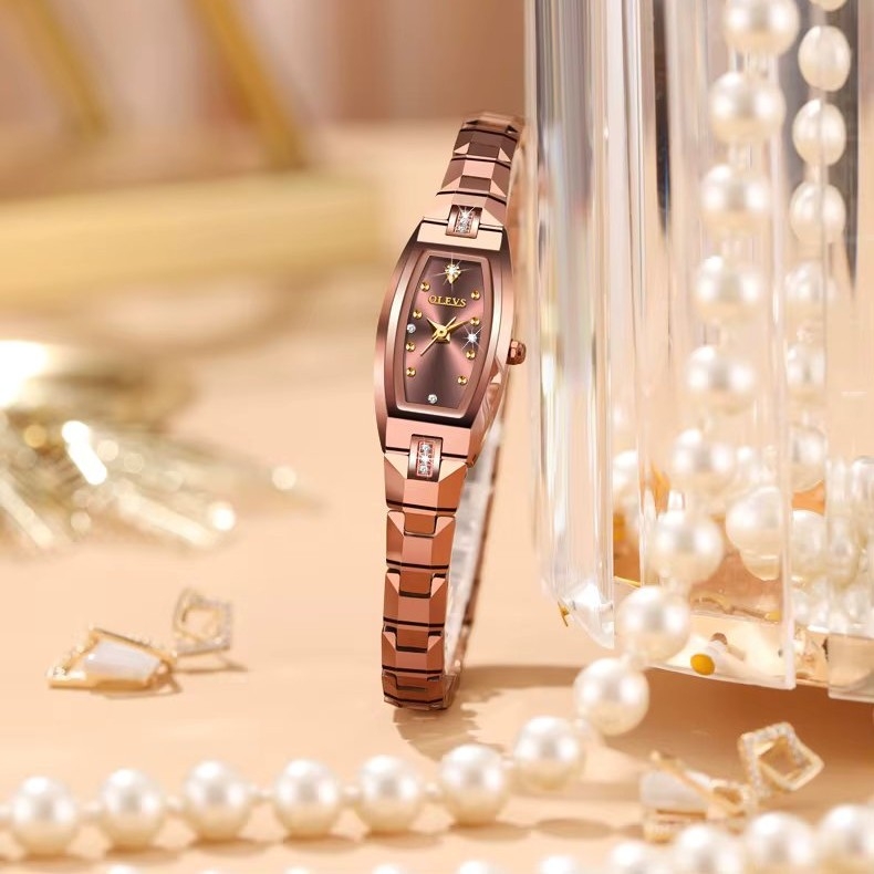 Ceas de dama Olevs CS1955, otel inoxidabil, rose gold, cadran rose gold - poza 3