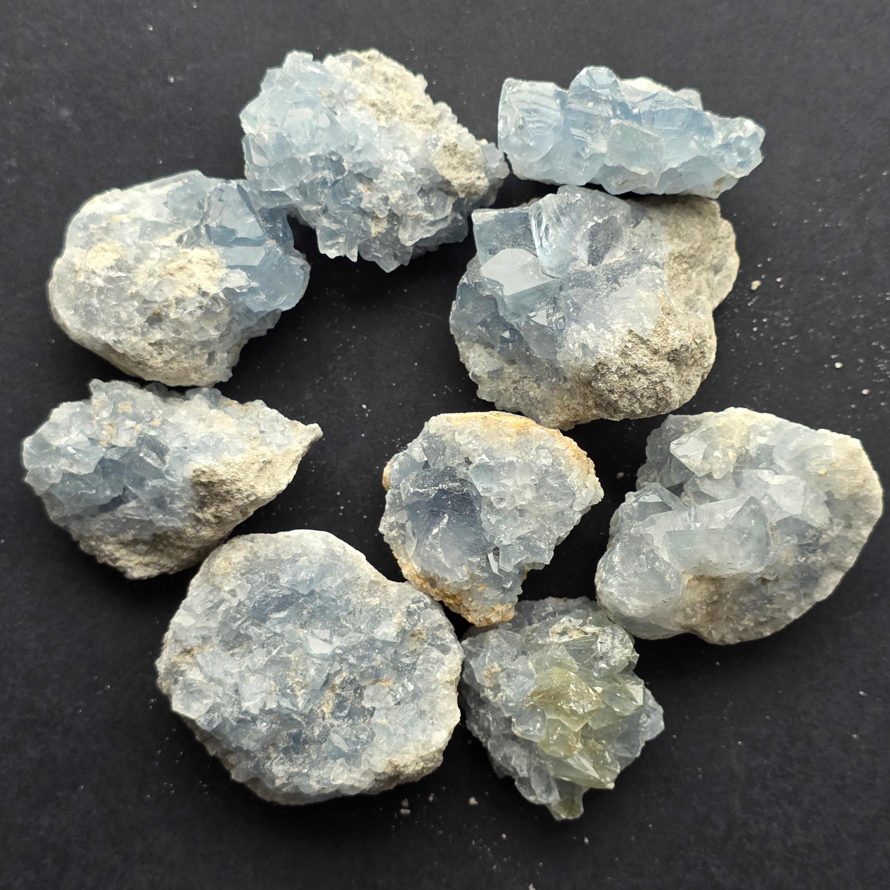 Celestit celestina cluster/ piatra bruta