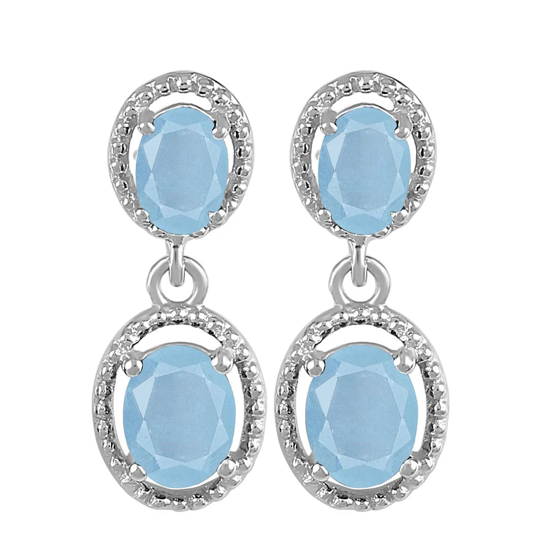 Cercei argint 925 acvamarin| Aqua 2