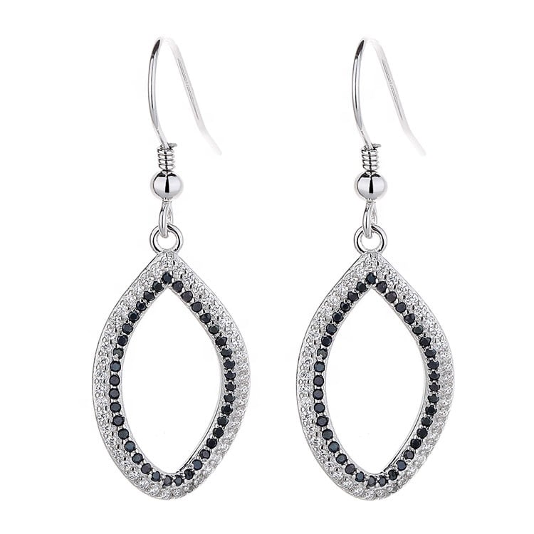 Cercei argint 925, JW1580, model elegant, placati cu rodiu