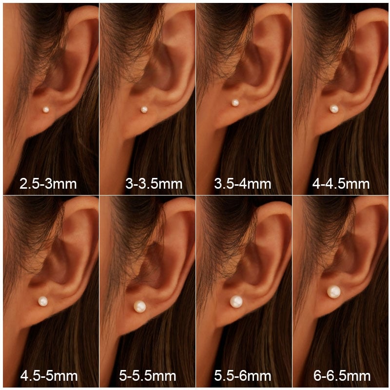 Cercei argint 925, JW1711, model perla 4.5 mm, placati cu rodiu - poza 3