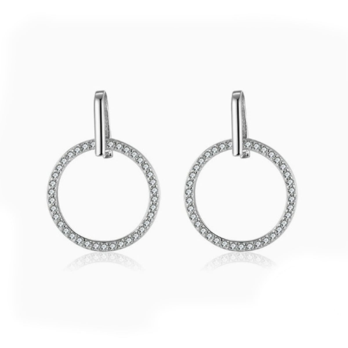 Cercei argint 925, JW1780, model elegant, placati cu rodiu - poza 1