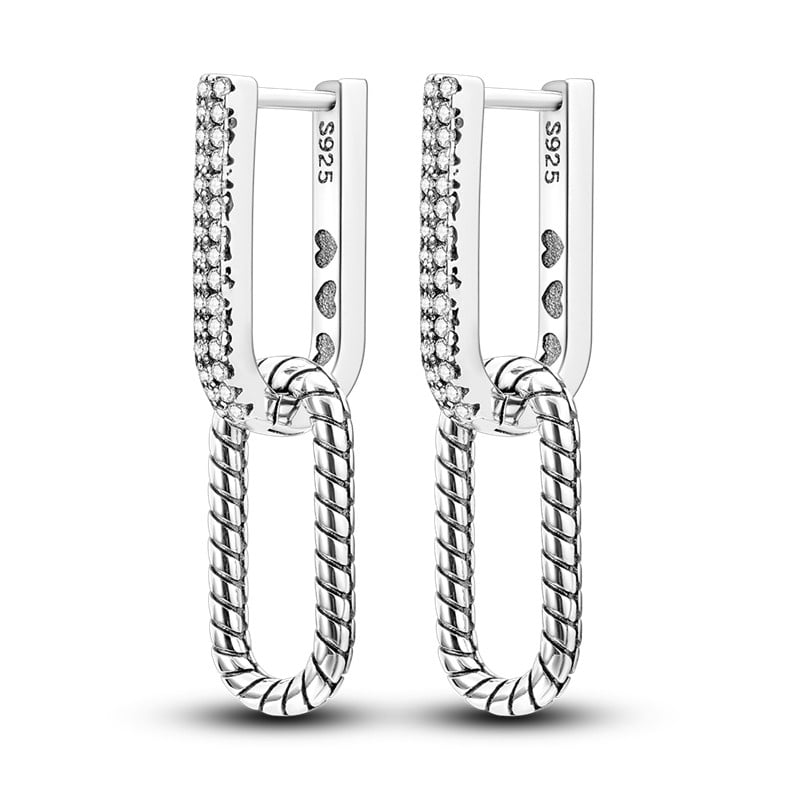 Cercei argint 925, JW579, model elegant, placati cu rodiu - poza 1