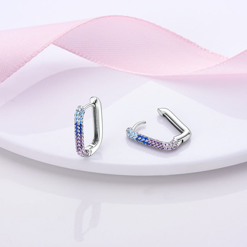 Cercei argint 925, JW582, model elegant, placati cu rodiu - poza 2