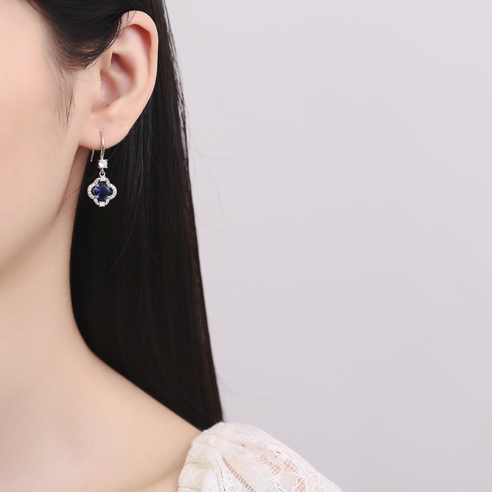 Cercei argint 925, JW836, model elegant, placati cu rodiu - poza 2