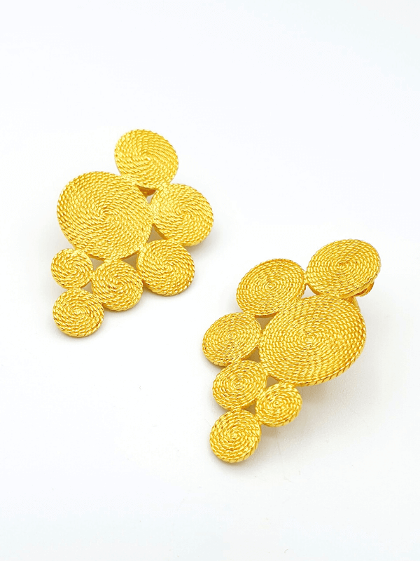 Cercei Argint Aurit - Grapes
