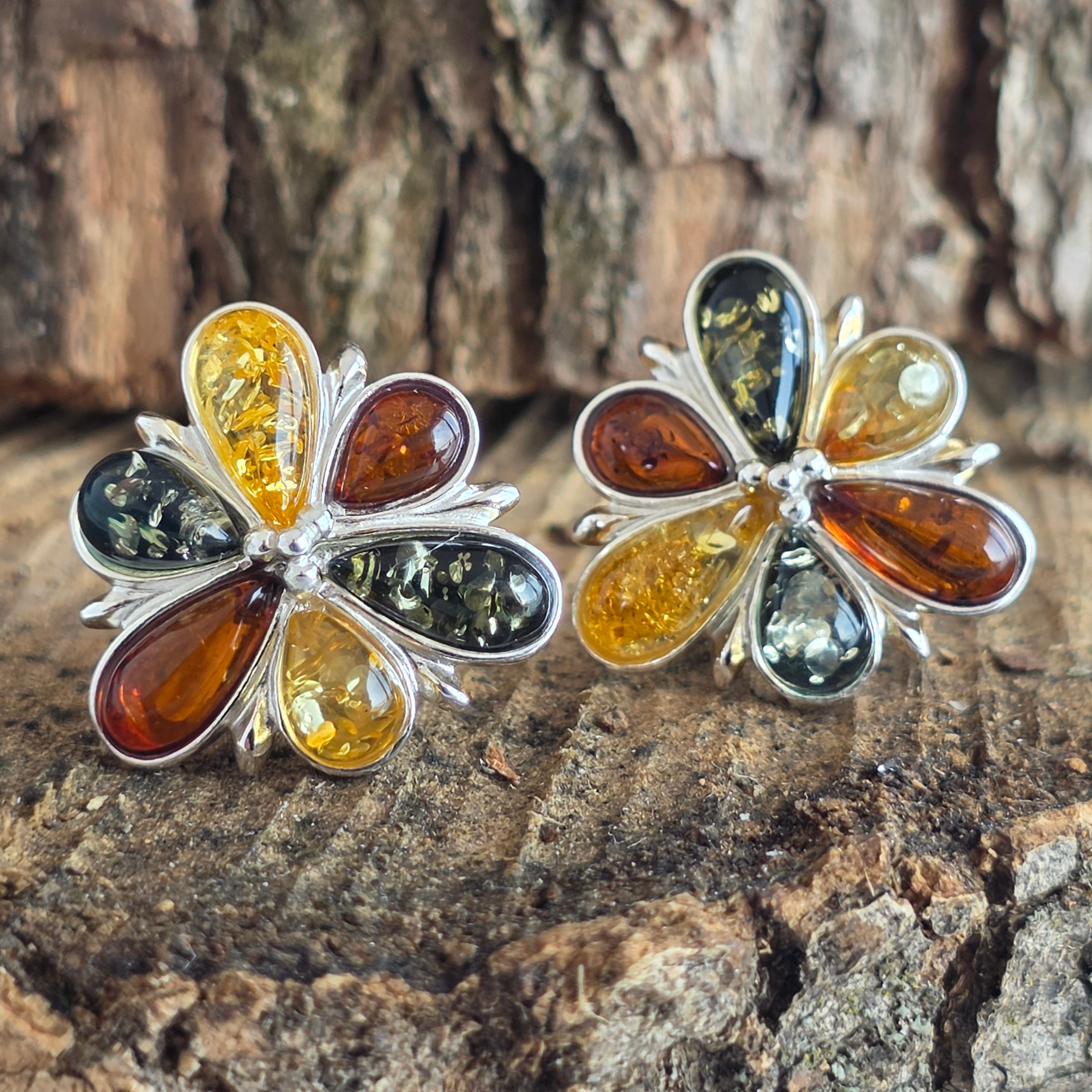 Cercei argint cu chihlimbar Amber15