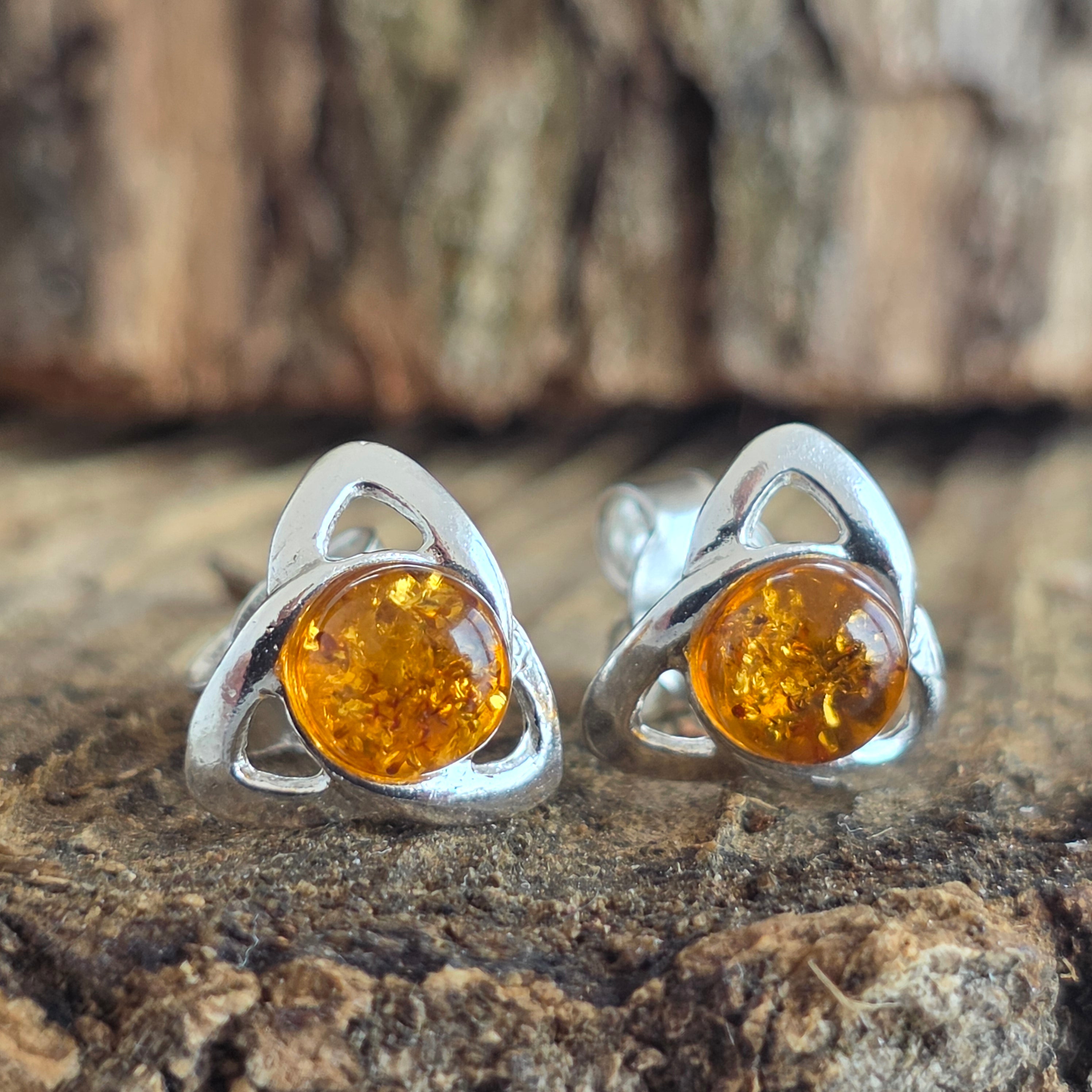 Cercei argint cu chihlimbar Amber19