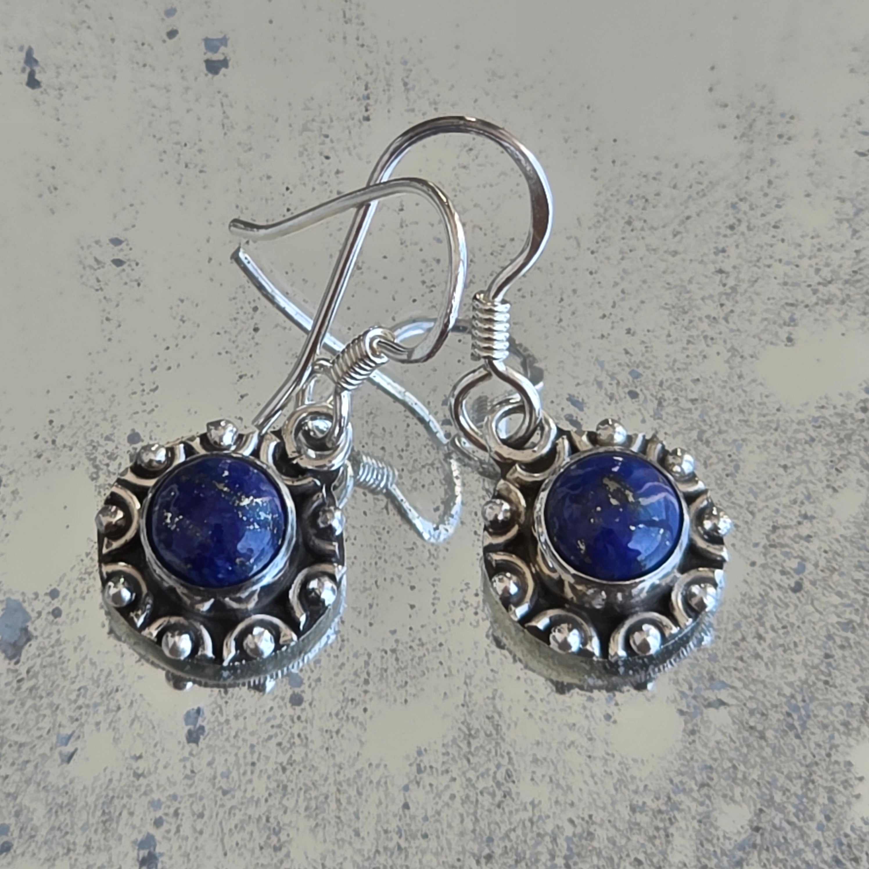 Cercei argint lapis lazuli | Marquise 2