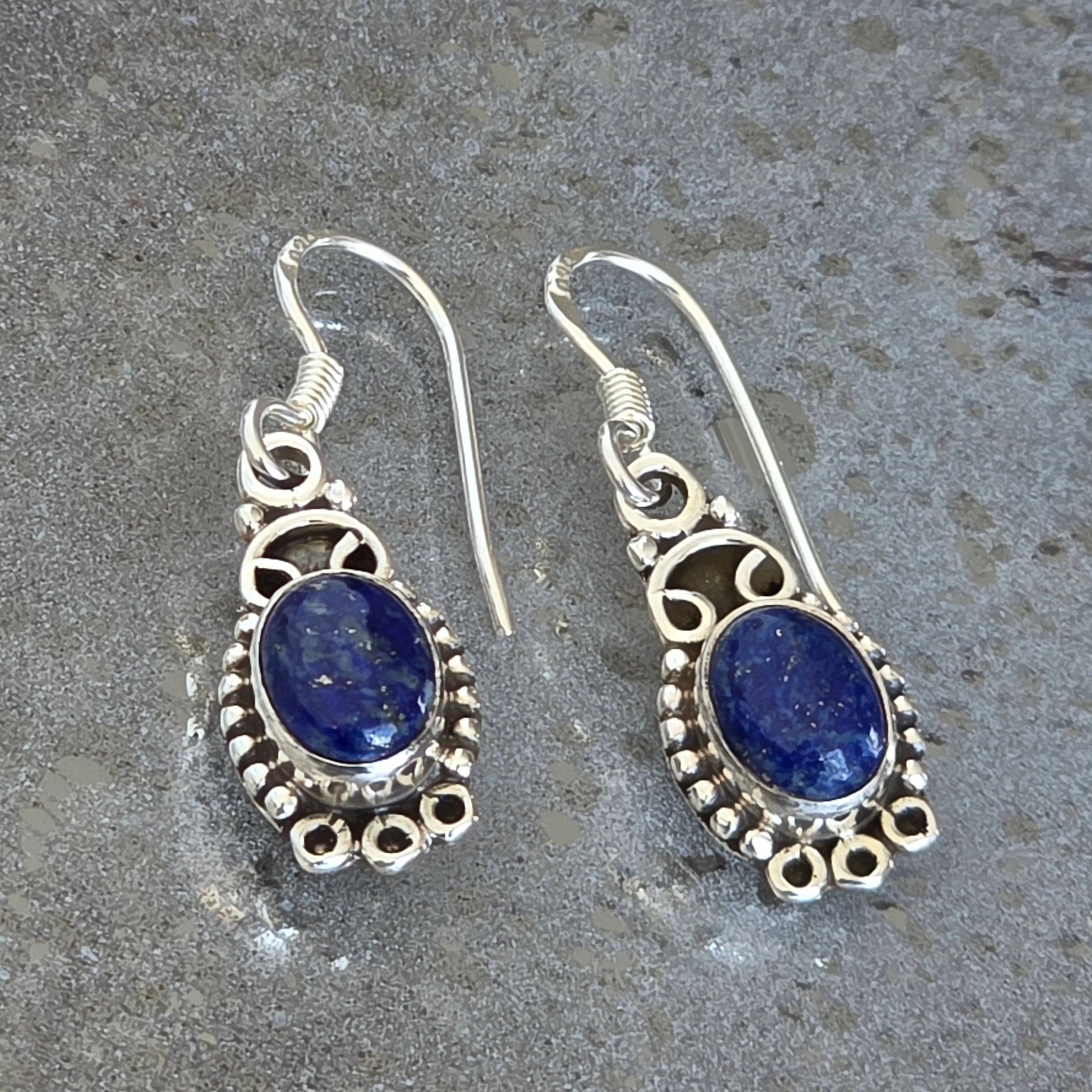 Cercei argint lapis lazuli | Marquise 5