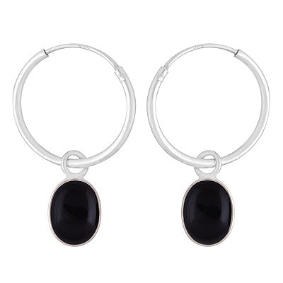 Cercei argint onix negru | Marquise 2