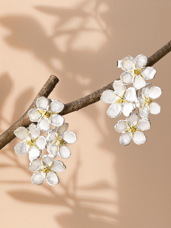 Cercei Argint Sakura