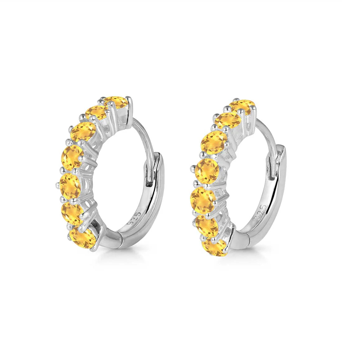 Cercei citrin argint 925 | HOOP Silver
