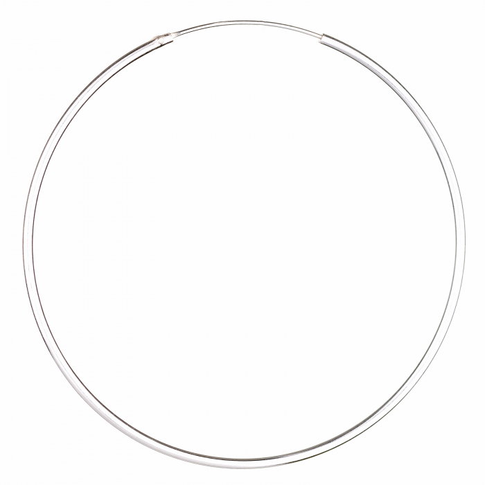 Cercei Creole mari din argint 925, cu sectiune rotunda si diametru de 5.5 cm