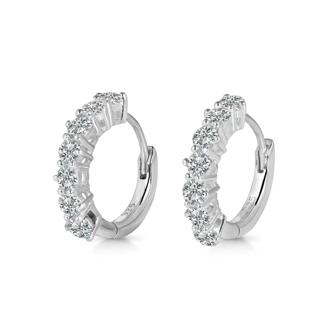 Cercei cuart incolor argint 925 | HOOP Silver