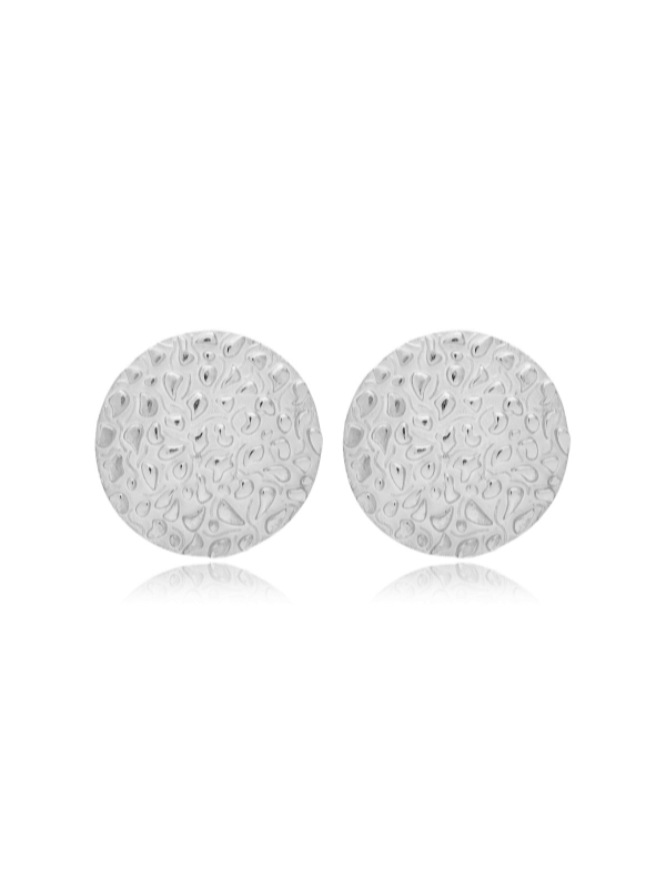 Cercei din Argint - Cerc Organic (Argint/ placat cu aur)