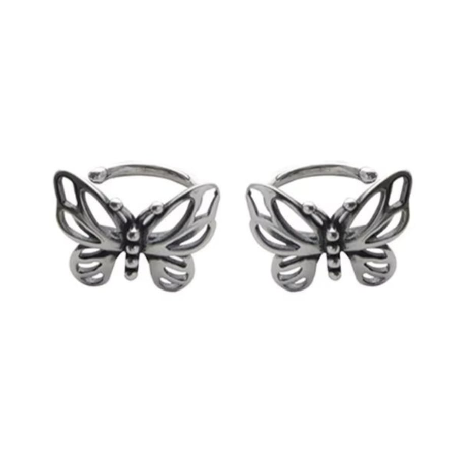 Cercei ear cuffs argint 925, JW1678, model fluture - poza 1
