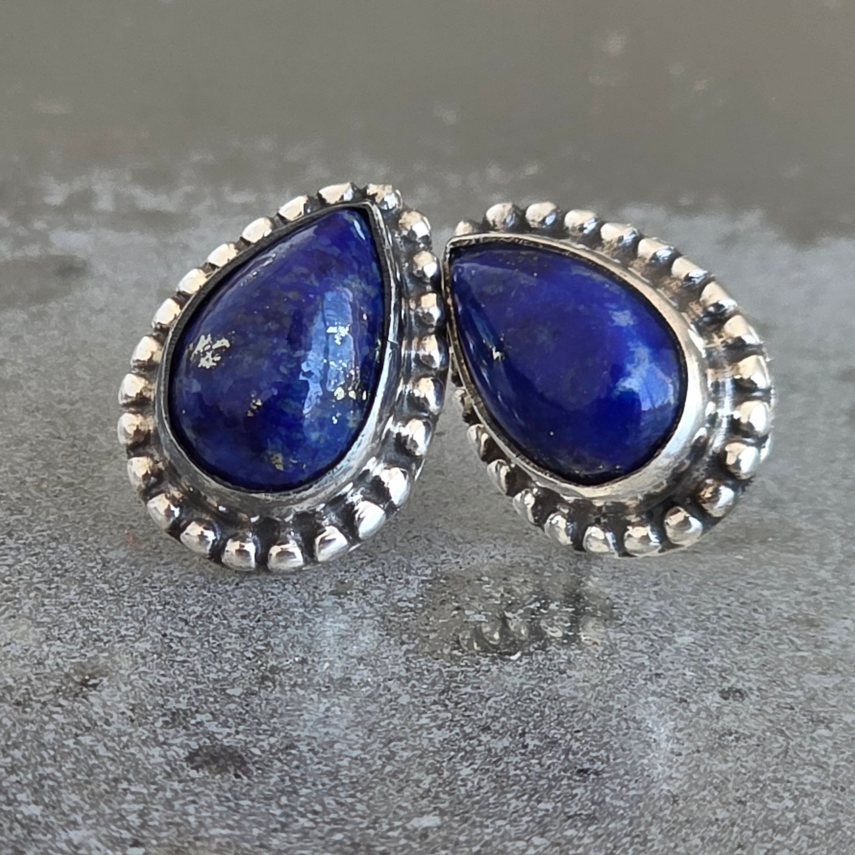 Cercei stud argint lapis lazuli | Blue 1