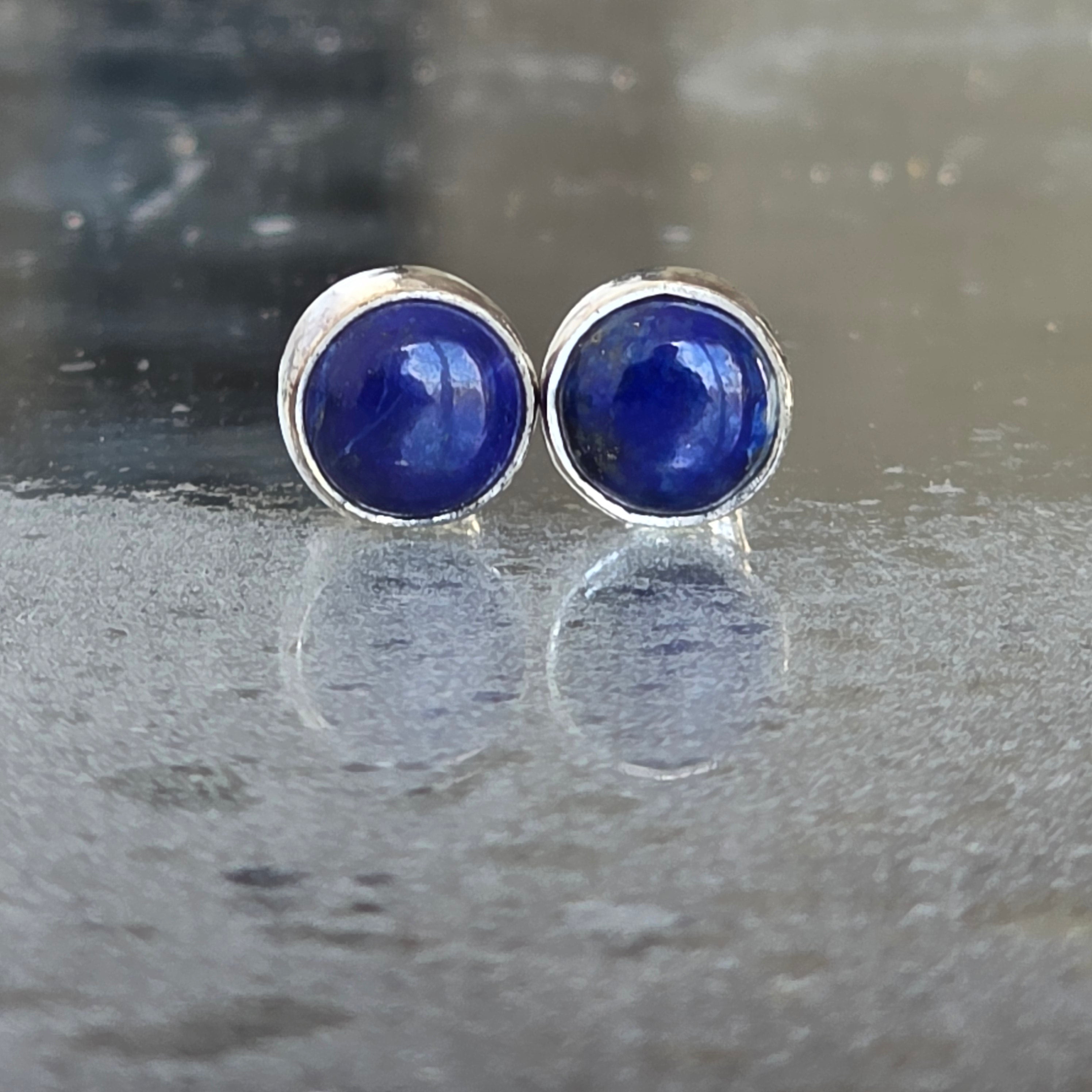 Cercei stud argint lapis lazuli | Blue 2