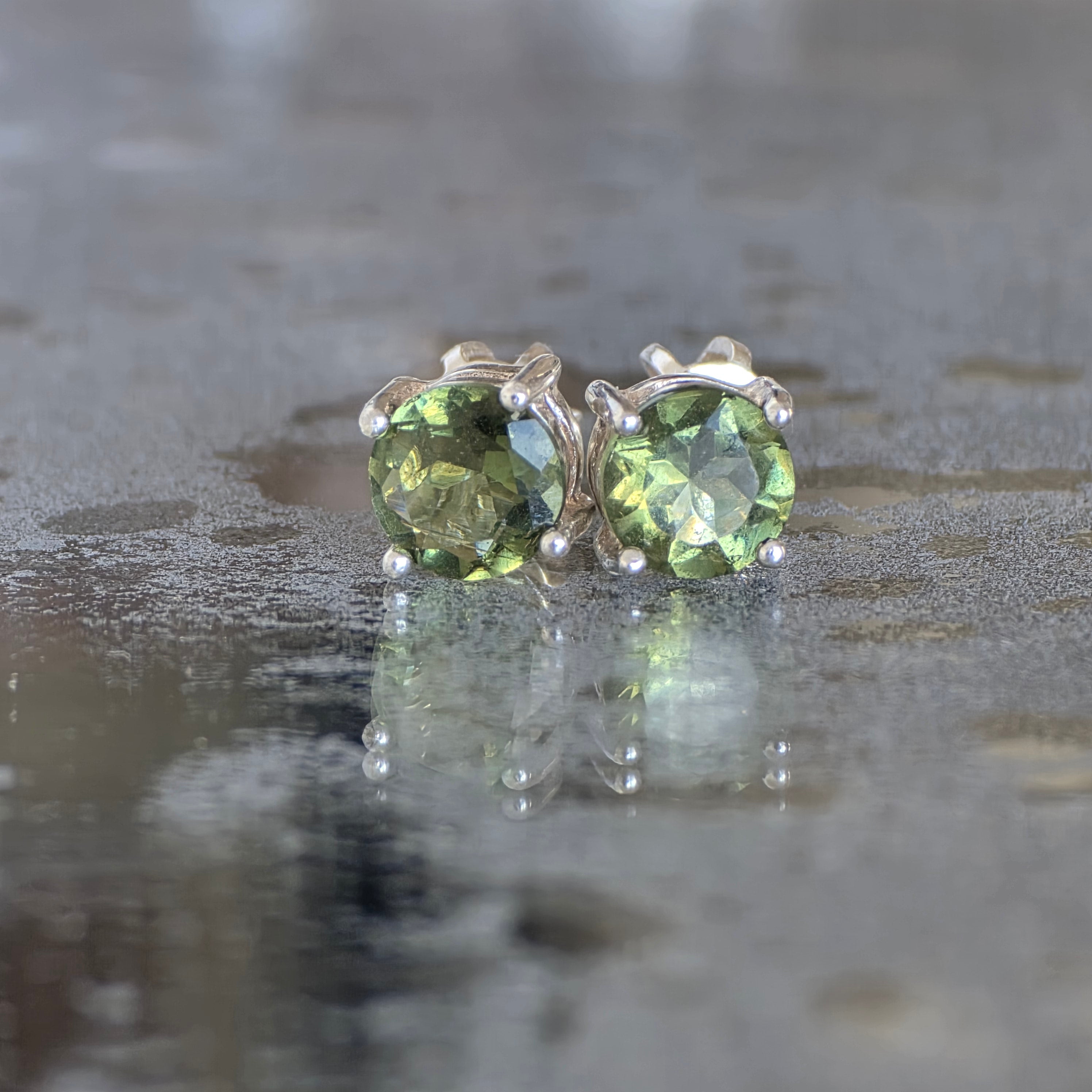 Cercei stud argint moldavit 5 mm Round
