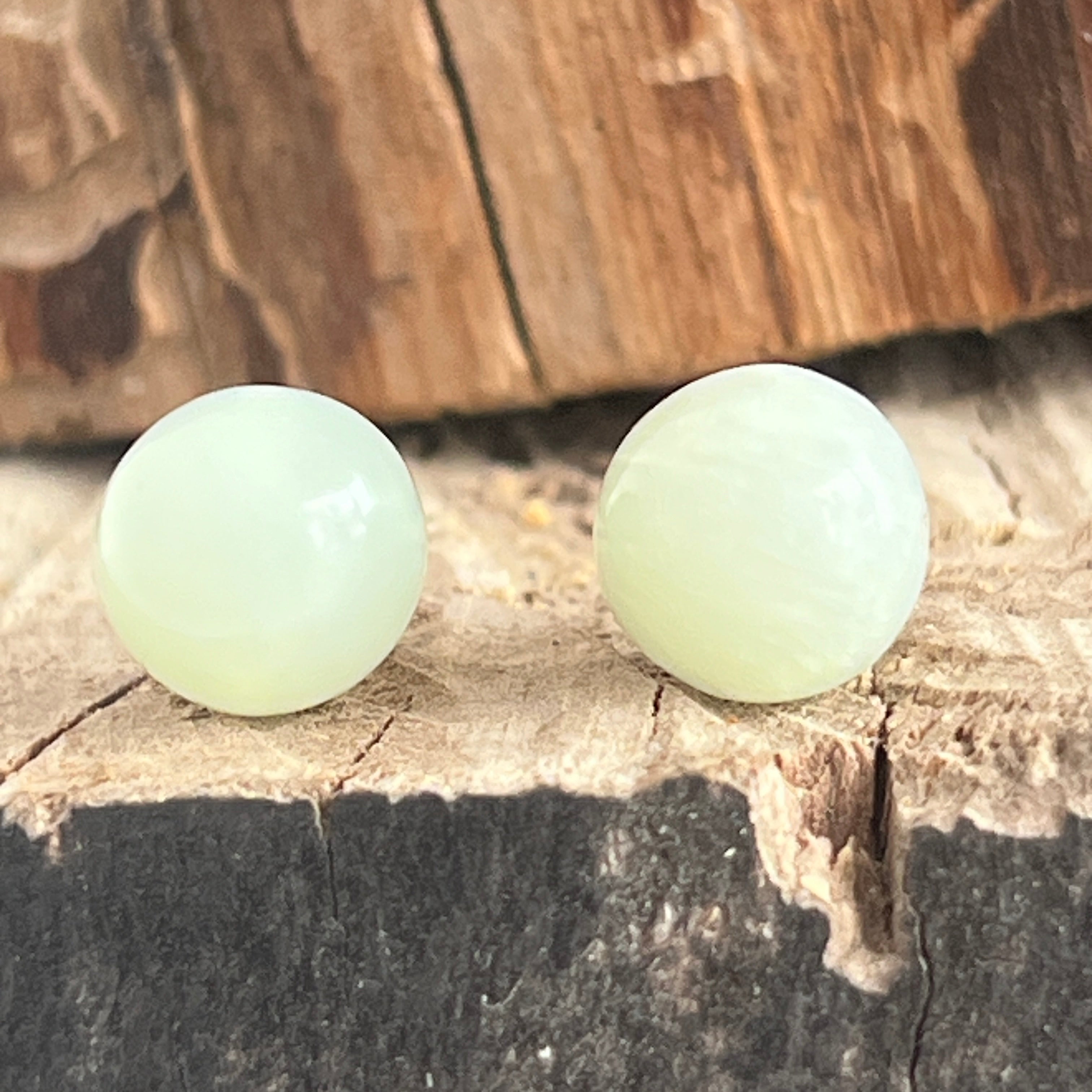 Cercei stud jad new jade sfere 8 mm