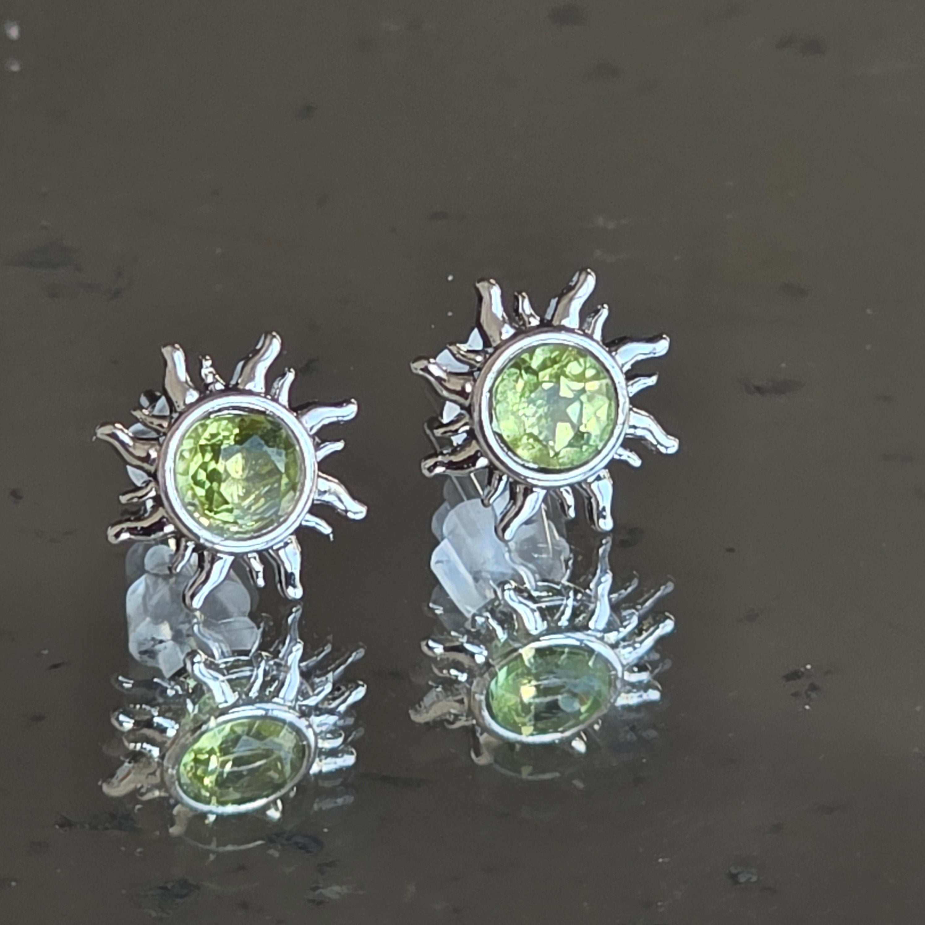 Cercei stud peridot, olivina | Sun