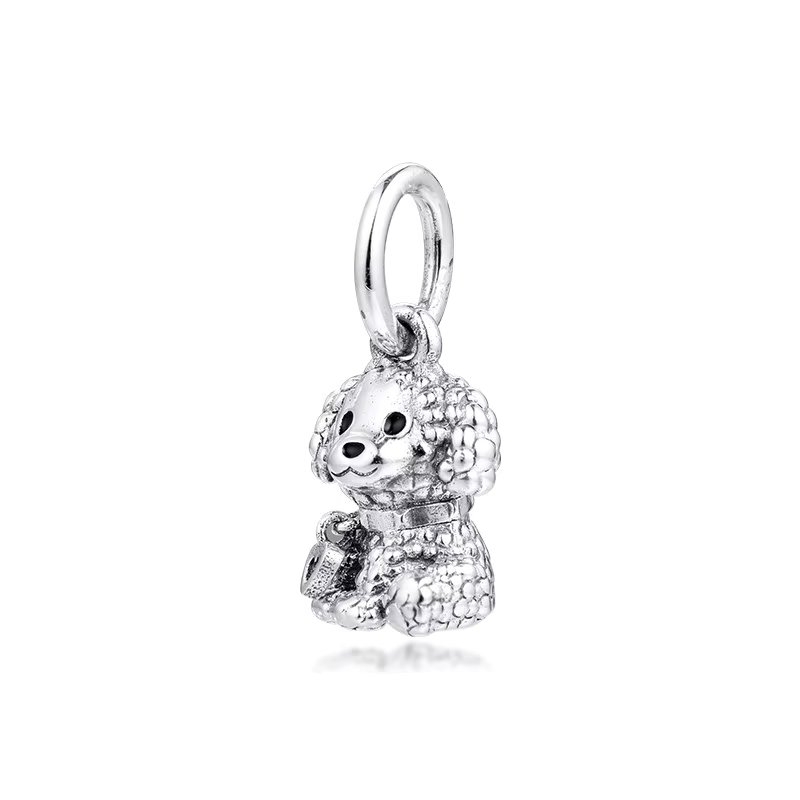 Charm/talisman argint 925, JW1118, model catel, placat cu rodiu - poza 3
