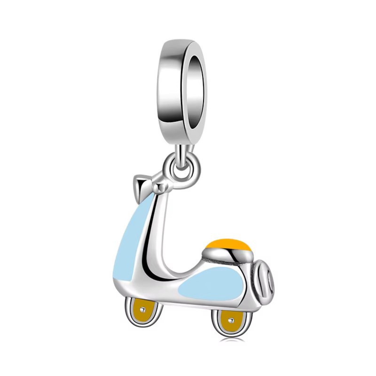 Charm/talisman argint 925, JW1626, model Scooter, placat cu rodiu - poza 1