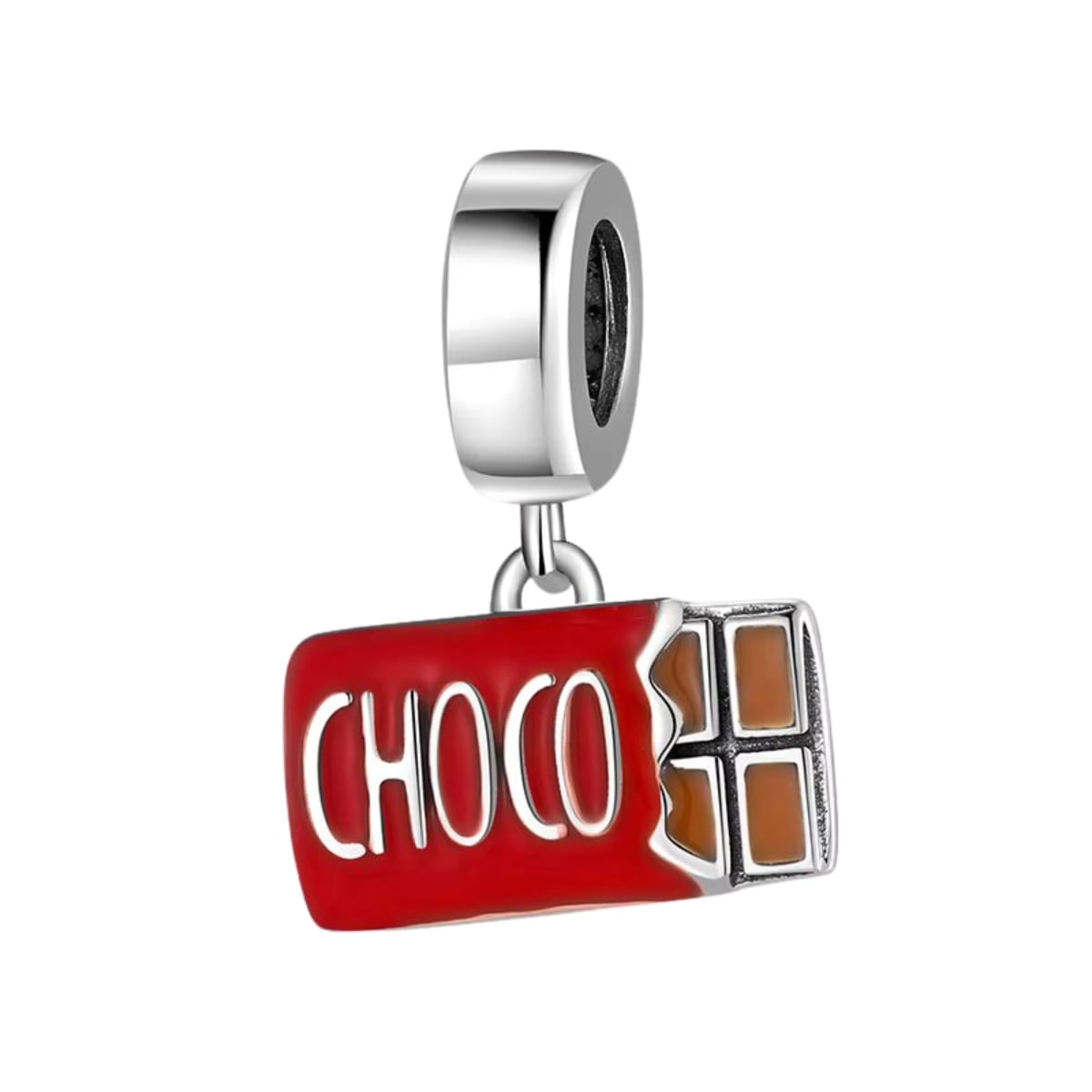 Charm/talisman argint 925, JW1629, model Choco, placat cu rodiu - poza 1