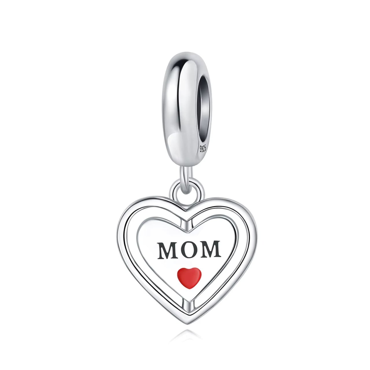 Charm/talisman argint 925, JW1661, model Mom, placat cu rodiu - poza 1