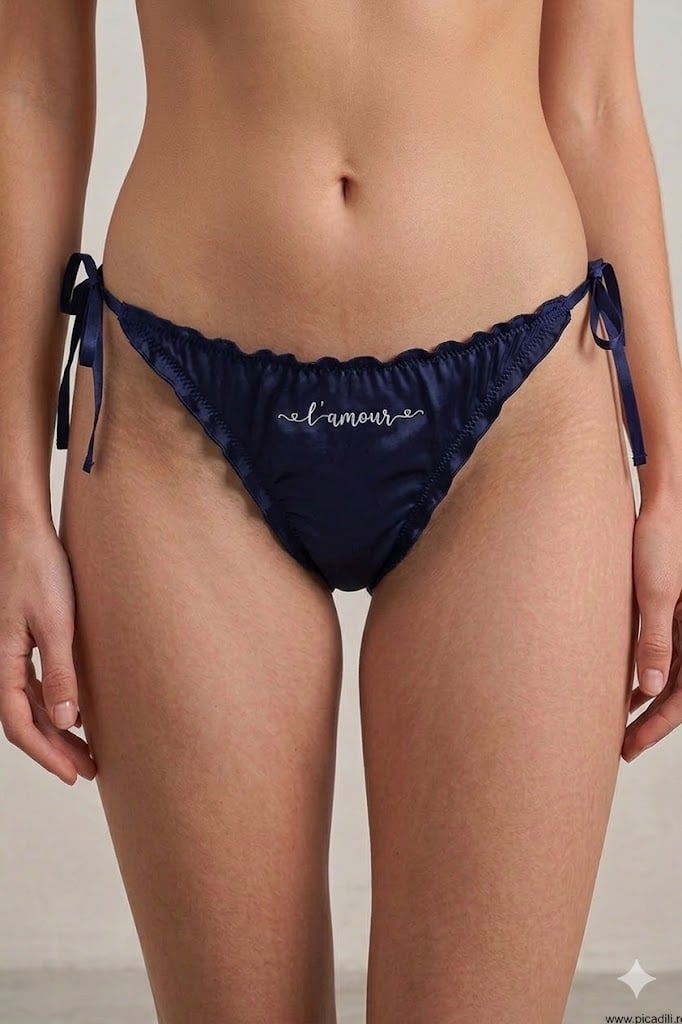 Chiloti din bumbac, pentru dama, 38655-BLUE, Albastru - poza 1