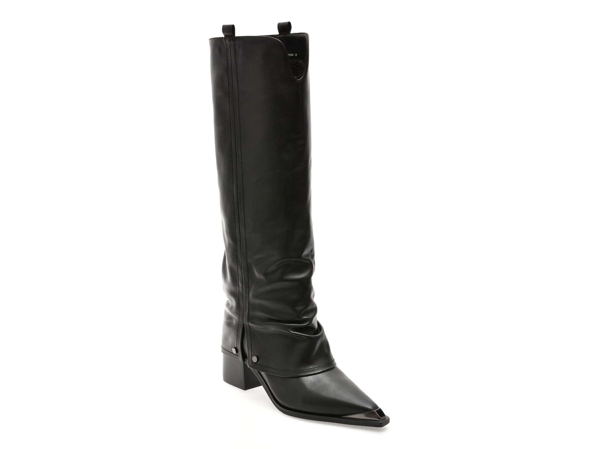 Ciocate elegante EPICA negre, W1166, din piele naturala
