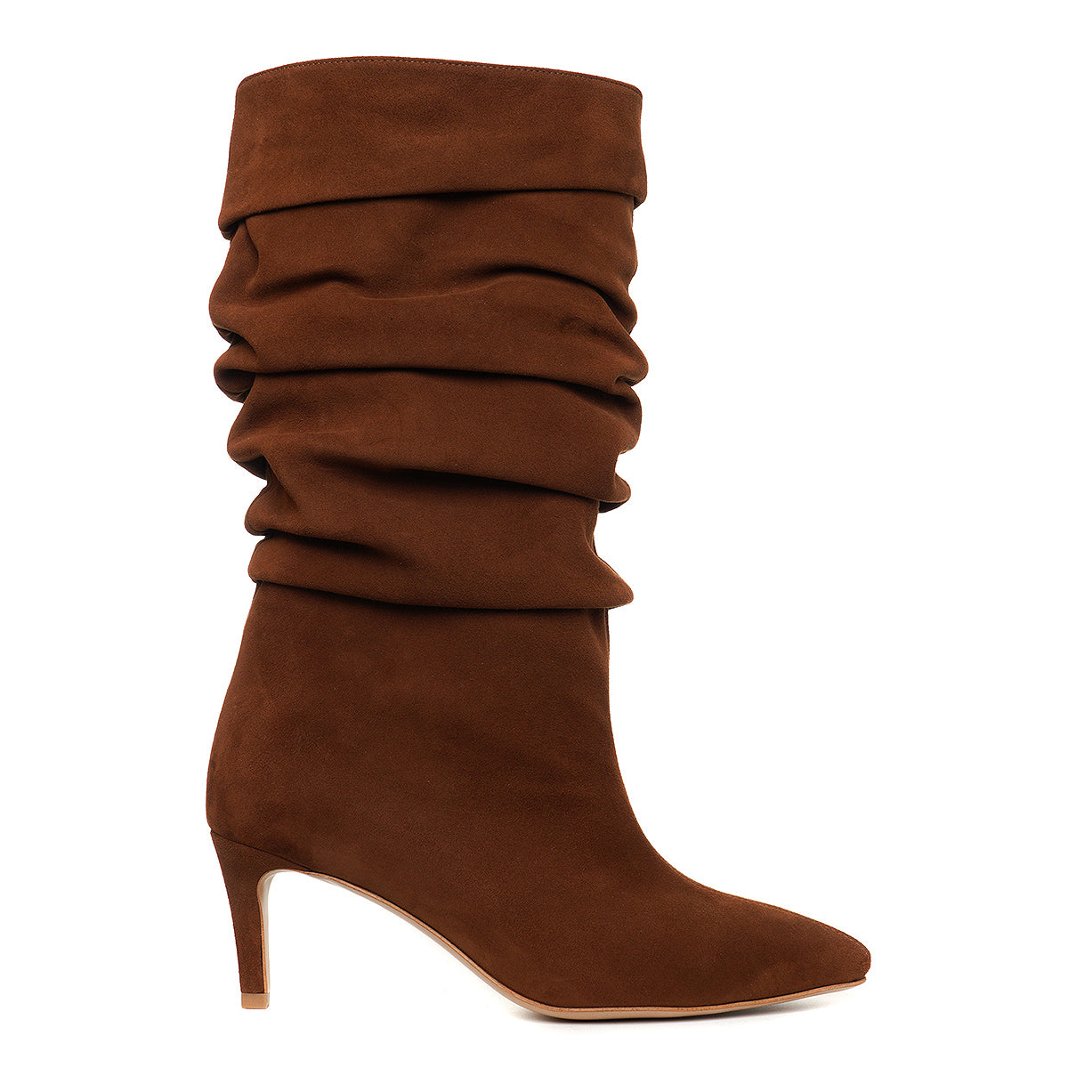 Cizme Crete Piele Intoarsa Eva 30, Maro - 36 / 11 cm