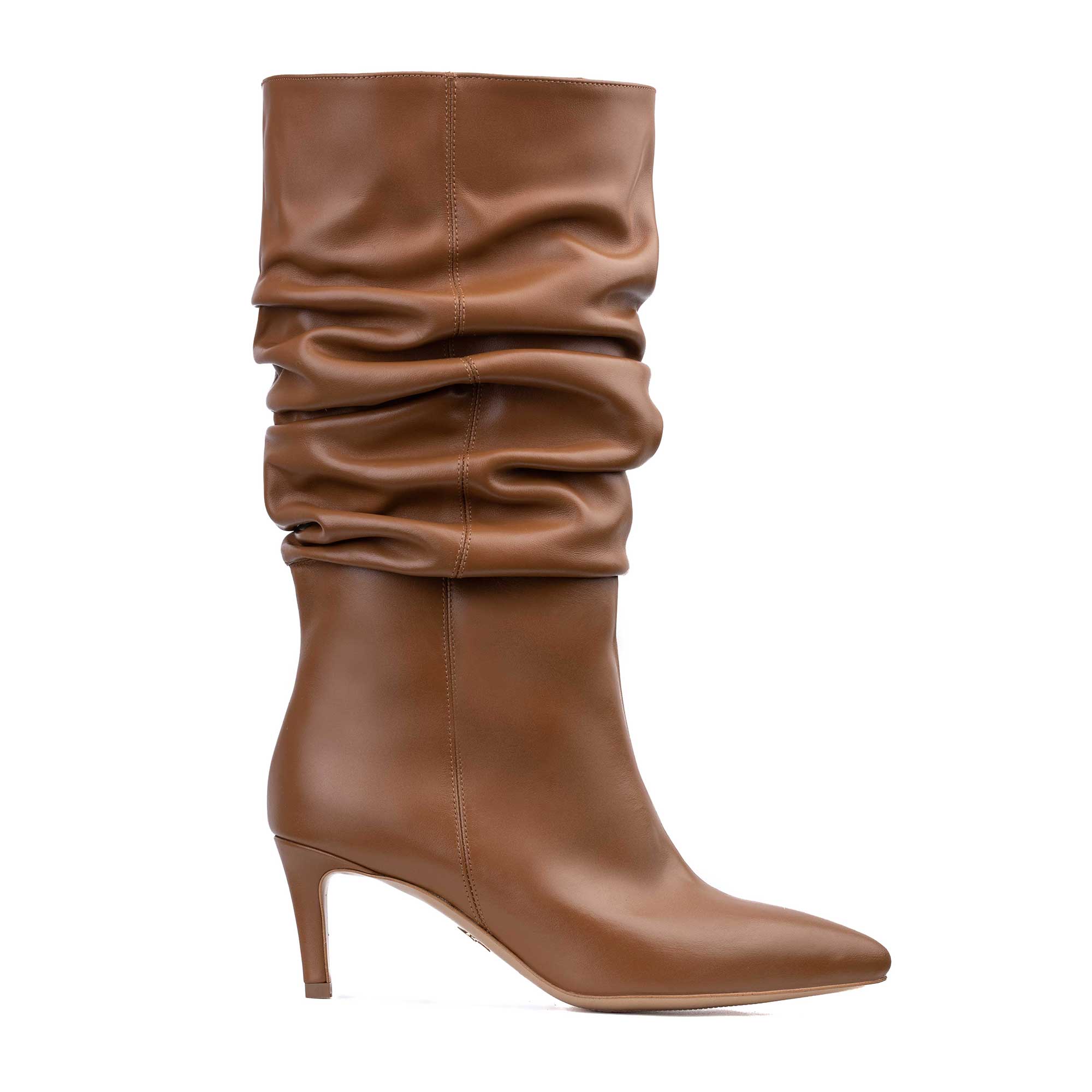 Cizme Crete Piele Naturala Eva 30, Caramel - 35 / 6.5 cm